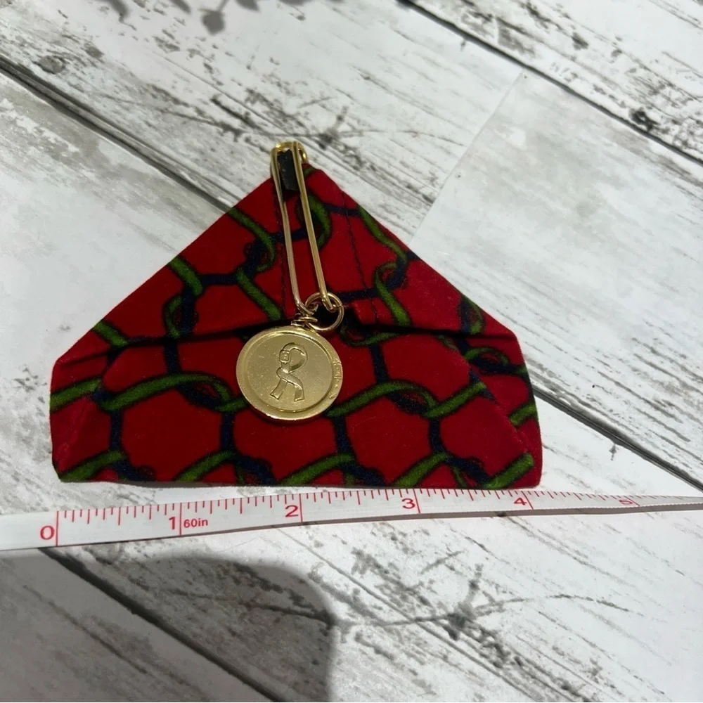 Roberta di Camerino Red and Green Velvet Keychain